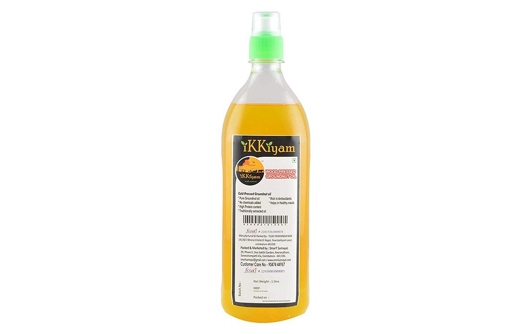 Ikkiyam Wood Pressed Groundnut Oil    Bottle  1 litre